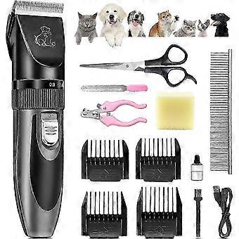 25-26 Hundeschermaschinen, Hundepflegeset, Professionell für dickes Fell/schweres Haar, Geräuscharmer, wiederaufladbarer, kabelloser Tierrasierer für Hunde, Haustiere und Tiere, D