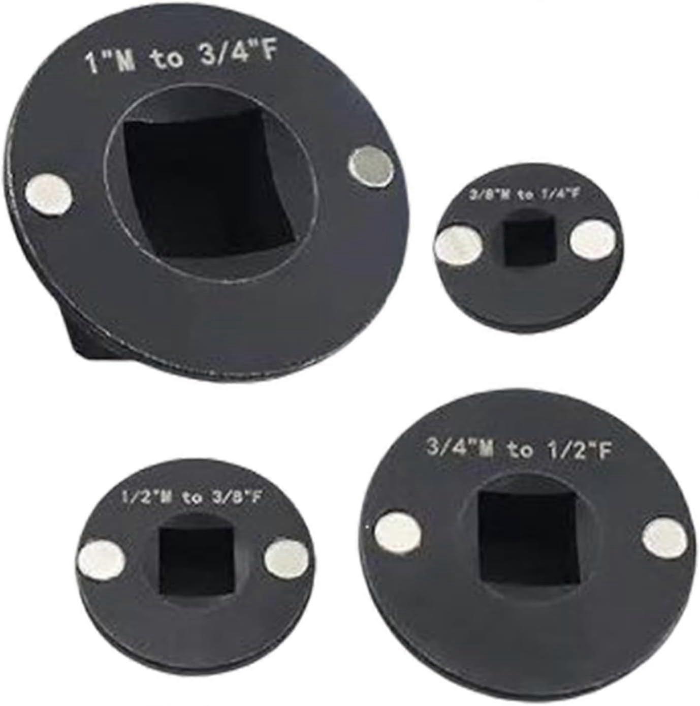 Super Flat Socket 4 Adapter Set Compact for Ratchet Piece