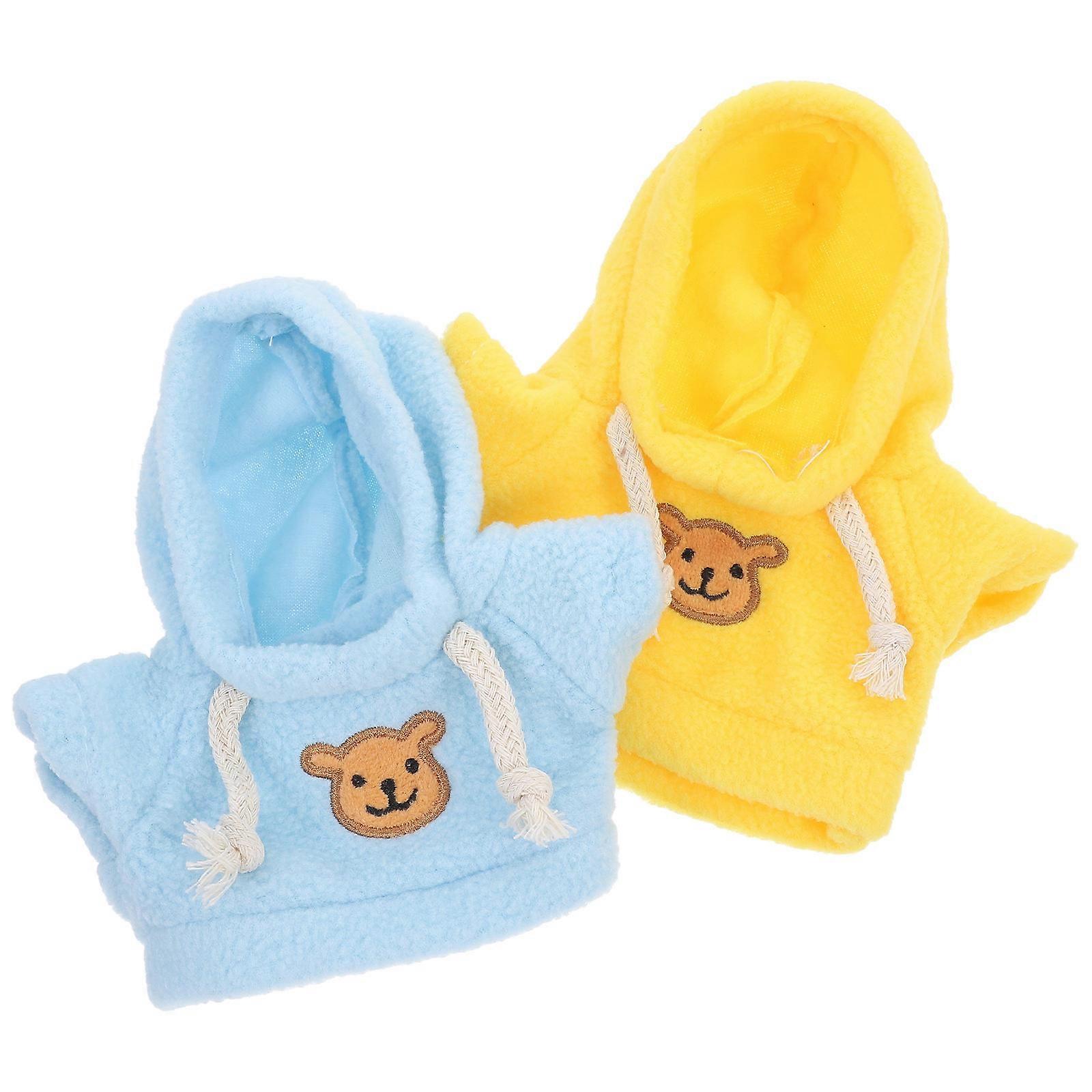 Plush Bear Clothes Mini Bear Doll Clothes for Dressing Up 2Pcs Set