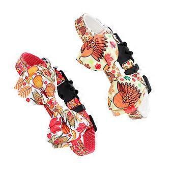 Thanksgiving Pet Collars Cat Dog Collars for Party 6Pcs Orange Accessories