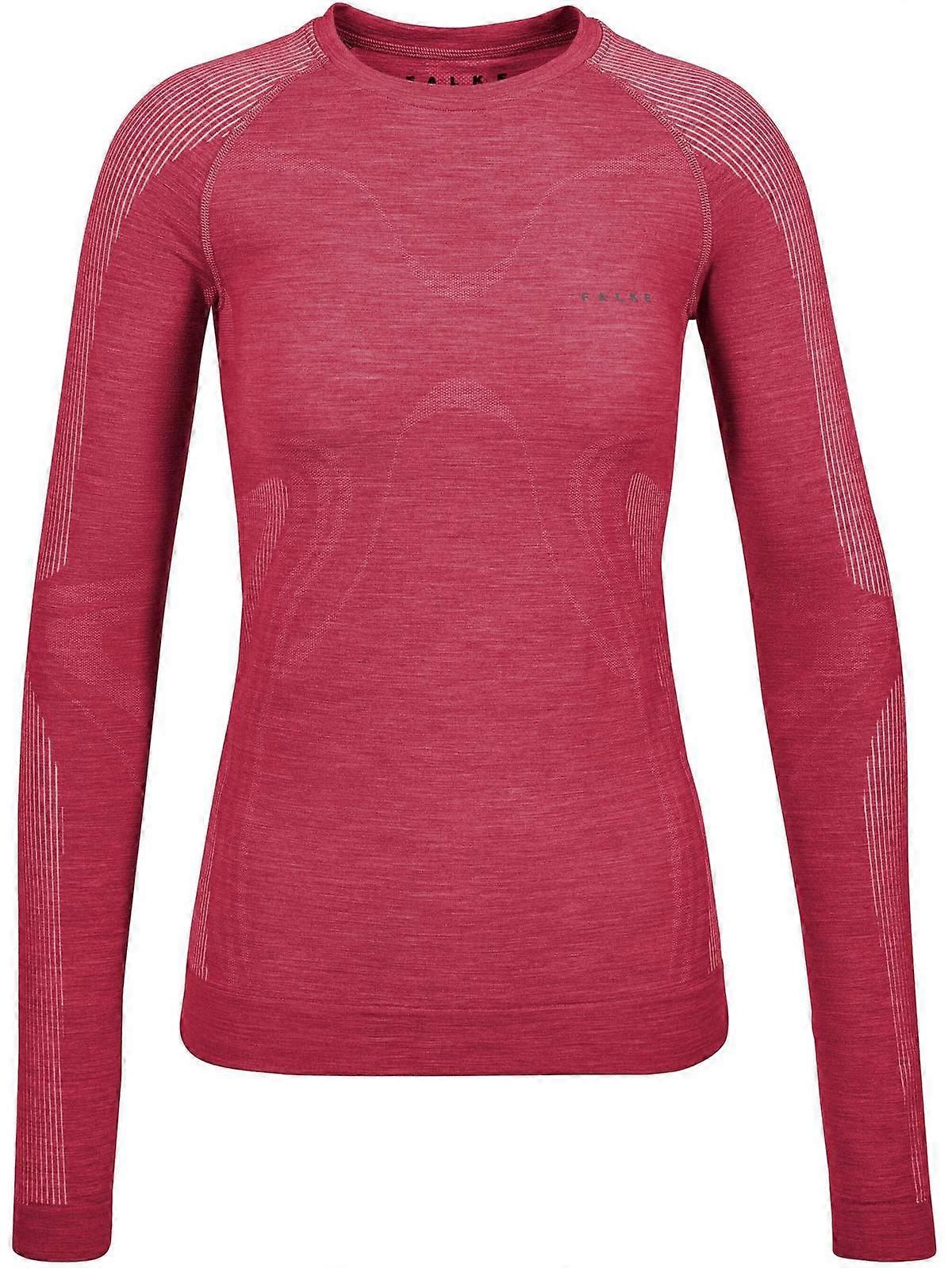 Falke Long Sleeved Wool Tech Light Shirt - Ruby Red