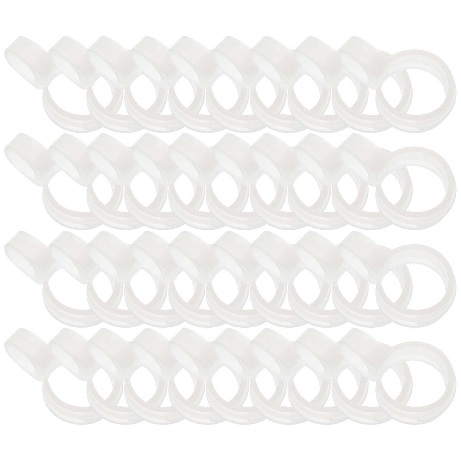 60pcs Clothes Rod Round Hooks Clothes Hanger Buckle Hooks Useful Windproof Hook