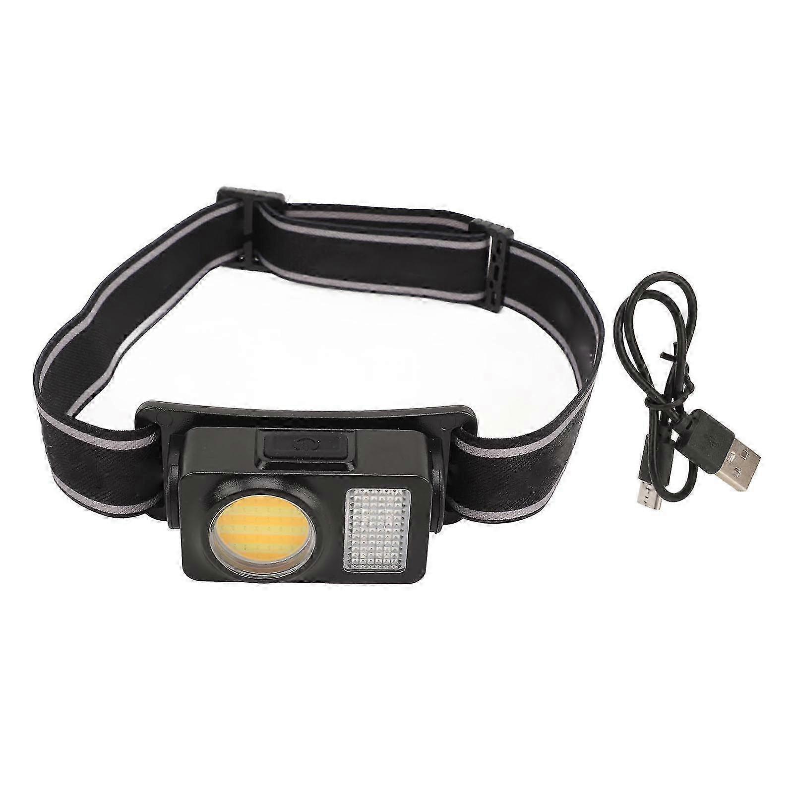 LED Rechargeable Headlamp Adjustable Multifunctional USB Bright LED Headlight compatible withehead Flashlight compatible with Fishing Running