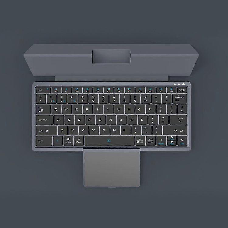 Multi-Device Foldable Bluetooth Keyboard with Touchpad Rechargeable Wireless Keyboard with Touchpad Foldable Case for Ipad PC