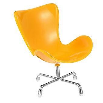 Mini cadeira de plástico em formato de ovo para decoração de mini casa.