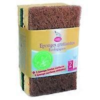 Sponge Scourer Brown / Green 2 units