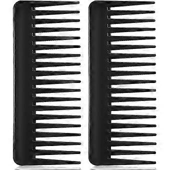Large Hair Detangling Comb Wide Tooth Comb for Curly Hair Wet Dry Hair, No Handle Detangler Comb Styling Shampoo Comb (Black)