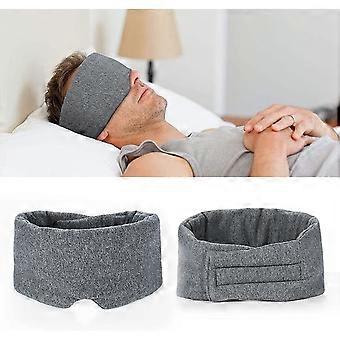 Dww-Sleep Mask Blackout Slaapmasker Katoen Handgemaakte Verstelbare Oogkap voor Mannen Vrouwen Voor Reizen, Nap, Yoga One Size, Grijs