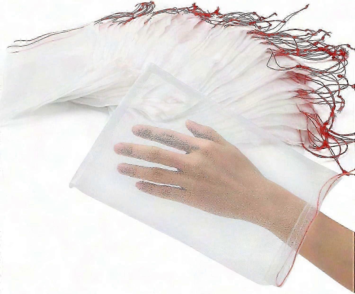 50 Pcs Garden Fruit Mesh Bags with Drawstring