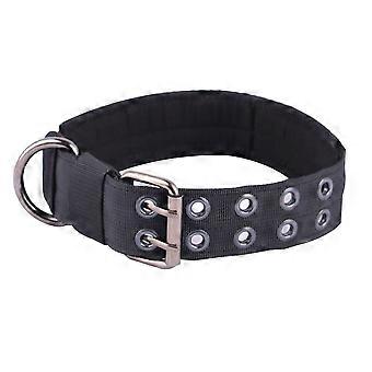 Dog Collar For Large Dogs Wide Tactical Collars With Handle For Extra Large Breed Dogs-Black M