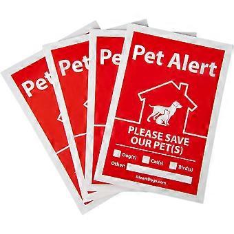 20Pcs Pet Alert Sticker - Please Save Our Pet(s) - Self-Adhesive Vinyl Decals for Emergency Situations, Dog, Cat, Bird Pet Identification Labels, 4 x 