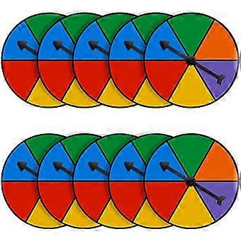 10 Sätze Spiel Spinner Rad Quadrat Leer Spiel Spinner Löschbare Spiel Spinner Board mit Kunststoff rotierende Pfeile Mathe-Spinner für Spielpreise