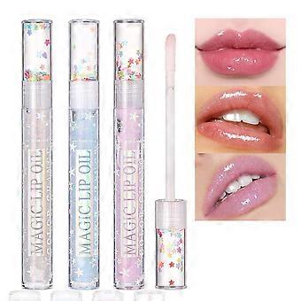 Plumping Lip Oil Set - Hydrating Non-Sticky Gloss for Everyday Use, 3 Pieces
