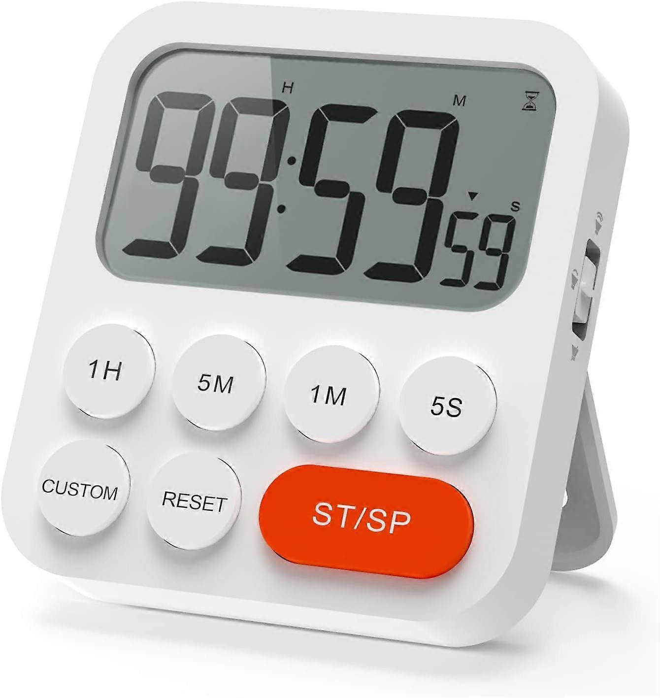 Digital Kitchen Timer, Magnetic, Egg Timer, Short-term Alarm Clock, Large LED