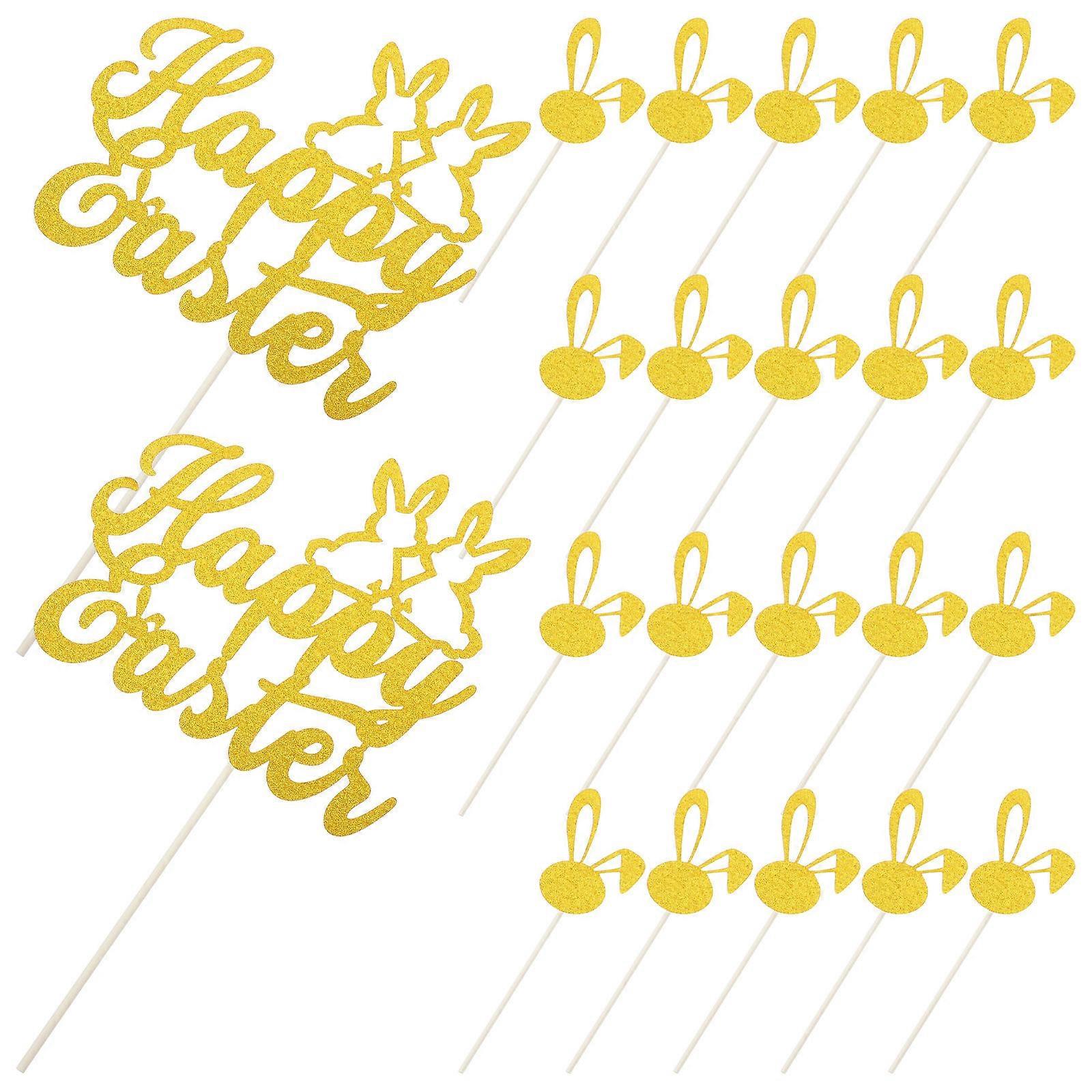 1 Set Cartoon Easter Cake Picks Easter Cupcake Decoration Cupcake Toppers