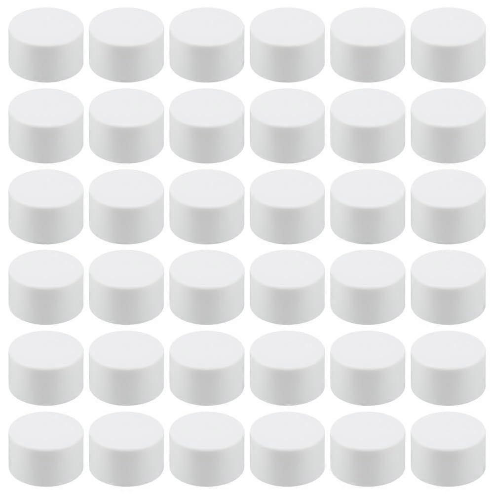 PP Plastic Screw Caps Column White 3.6x2.1cm
