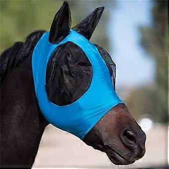 Dazenmasker (blauw) - Mesh ogen en oren, ademende stof, UV-bescherming 45*37*2cm