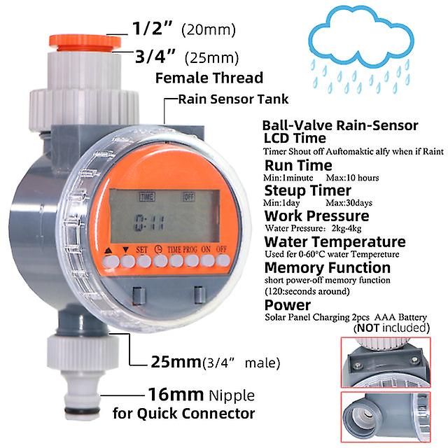 Automatic Intelligent Electronic Lcd Display Home Ball Valve Watering Timer Garden Water Timer Irrigation Controller System