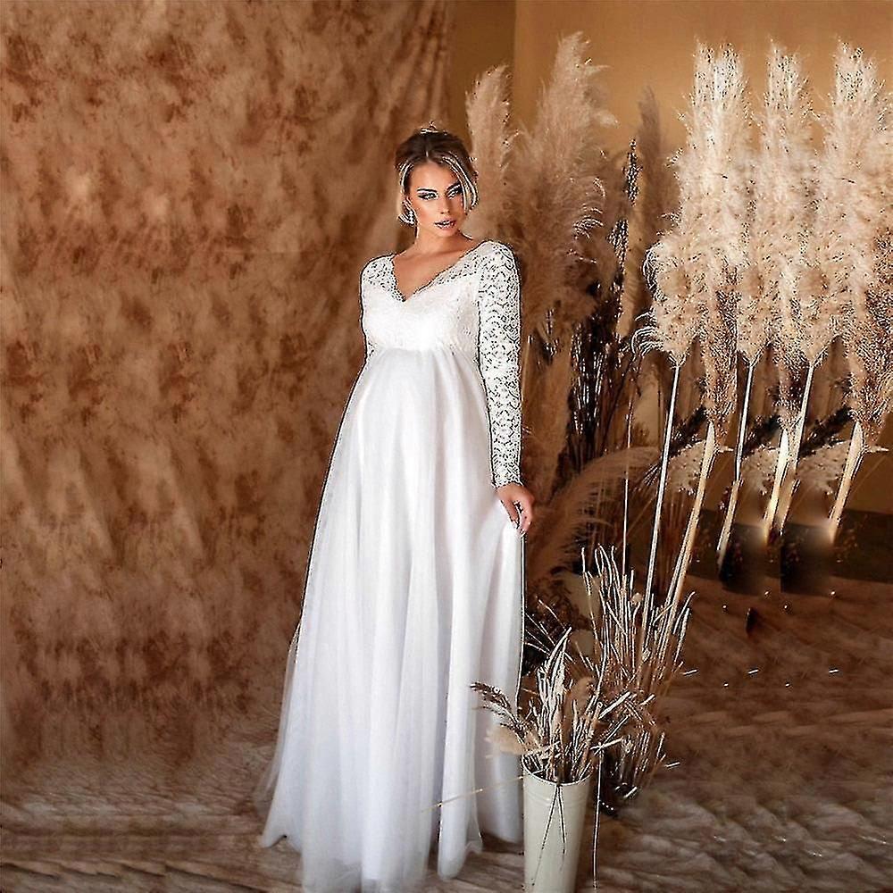 Robes de maternité blanches pour la douche de bébé