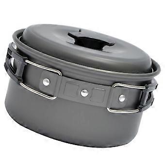 Black Camping Pot Cooking Supply for Outdoor 1Pcs Cooking Utensil