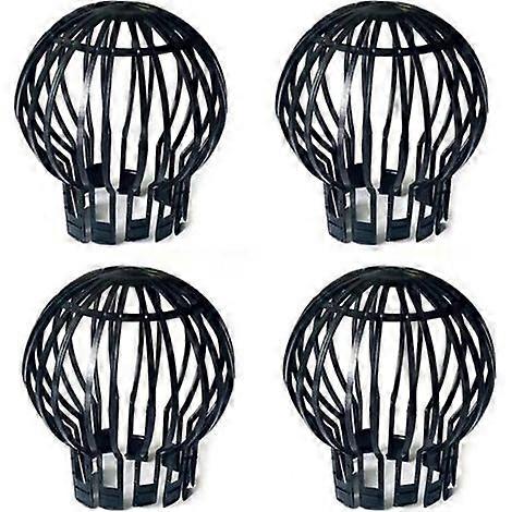4 Gutter Filters, Black Plastic Mesh Floor Drain
