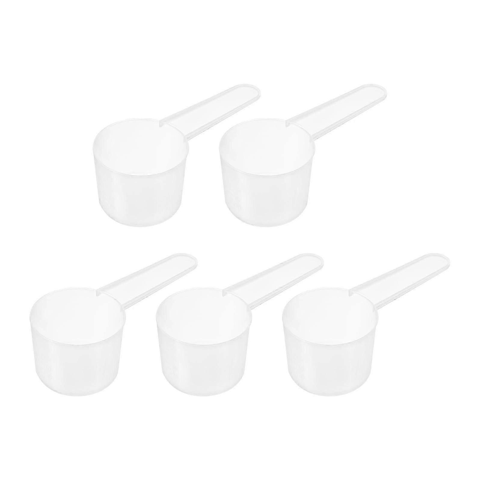 100 Pack Clear Plastic Measuring Scoops, Durable Scoops for Powder, Spices, Kitchen Portion Control
