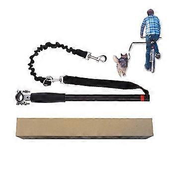Dog bike leash, bike rack spacer, elastic dog leash