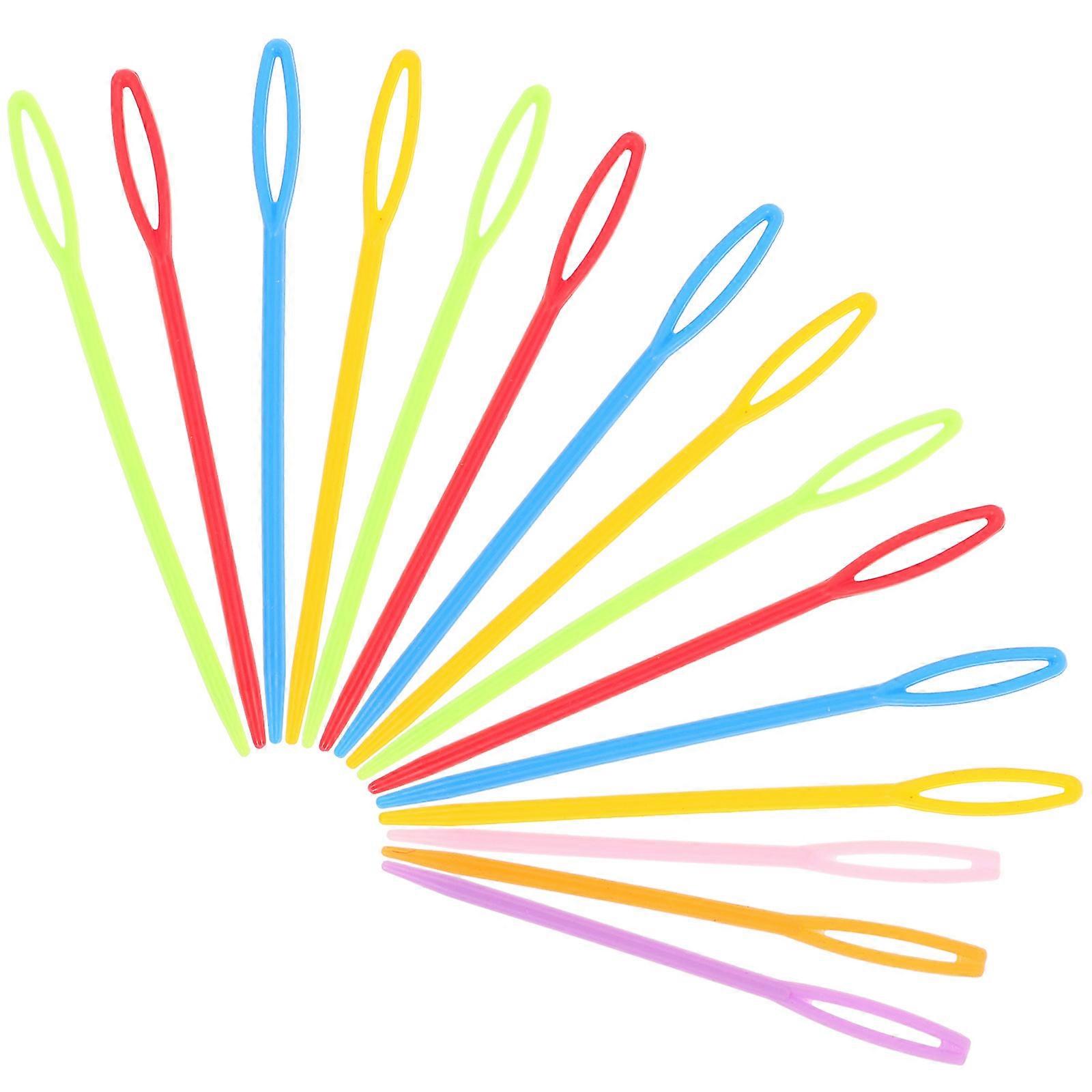 Large Eye Plastic Needles Sewing Needles for Sewing Use 40Pcs Kit