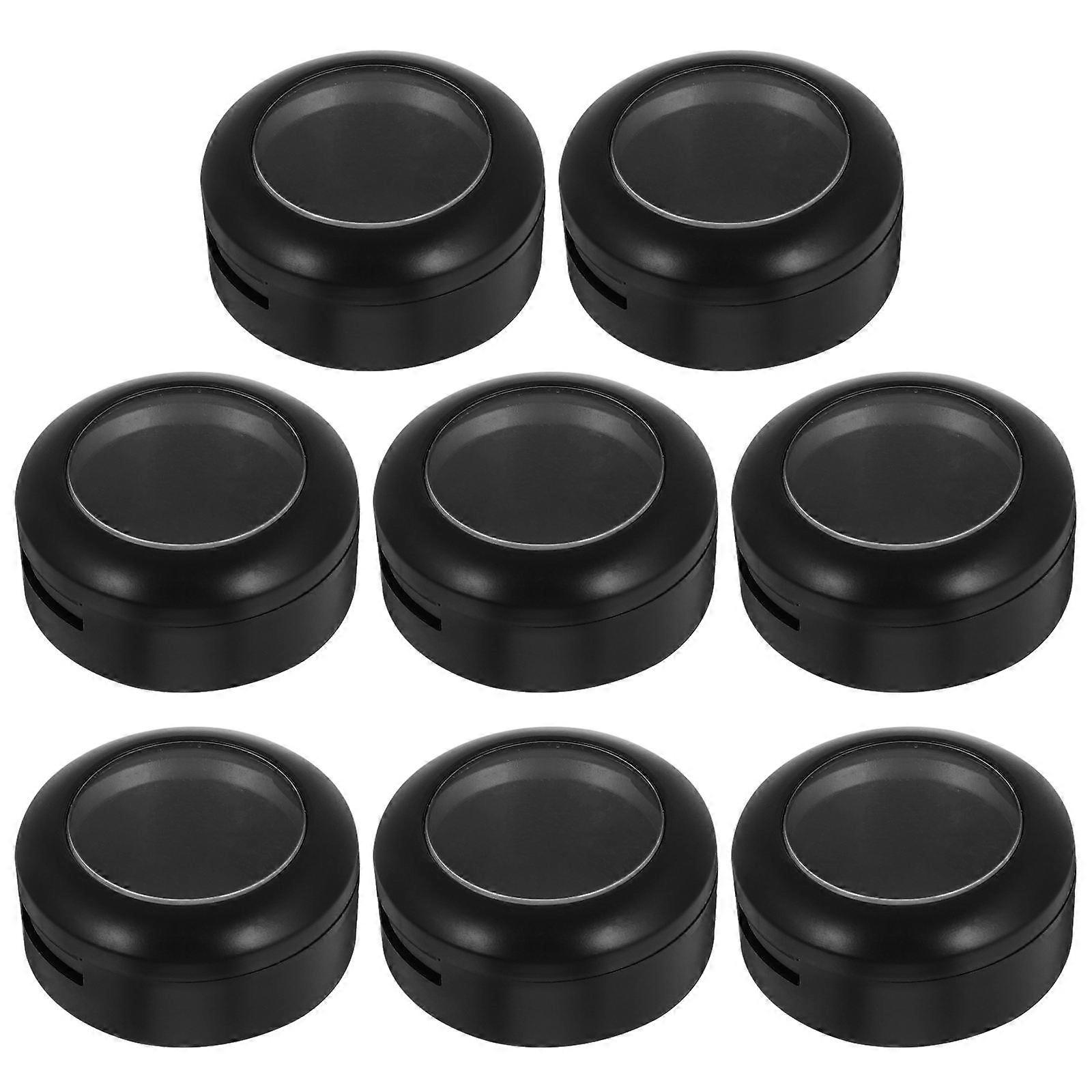 Black Eyeshadow Compact Case for Storage Use 8Pcs Replacement Box
