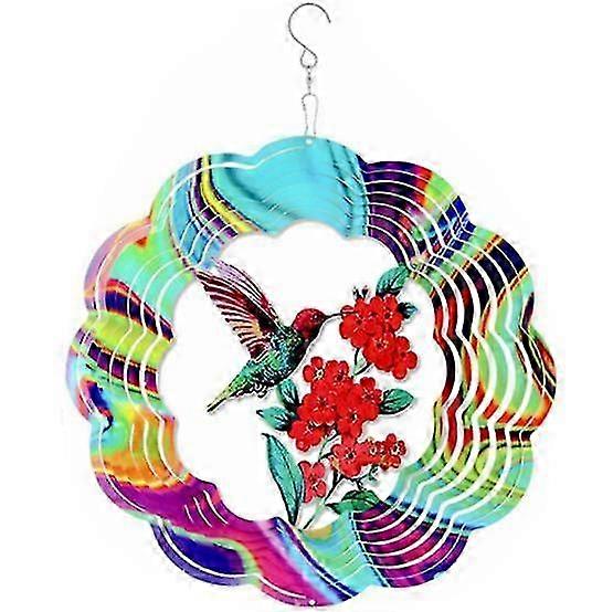 3D Rotating Hummingbird Stainless Spinner