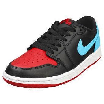 Nike Air Jordan 1 Retro Low Og Womens Fashion Trainers in Black Blue Red