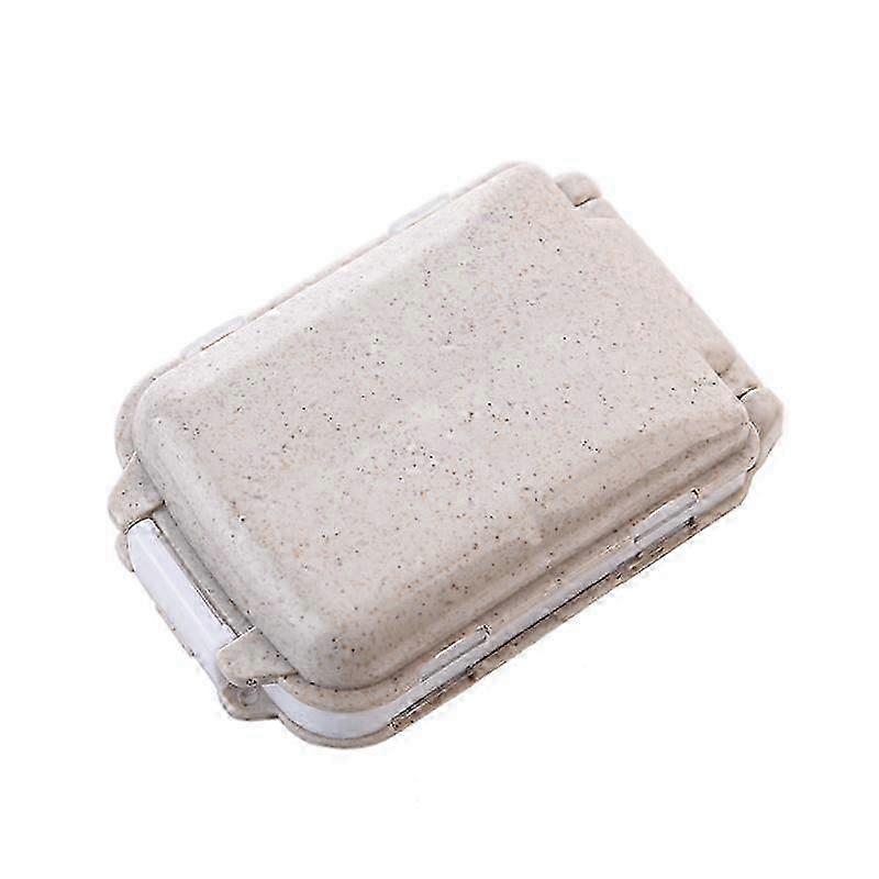 Wheat Straw Compact Weekly Pill Box