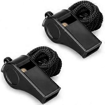 Coaches, Referees & Officials 2 Packs Plastic Sports Whistles with Lanyard, Loud Crisp Sound
