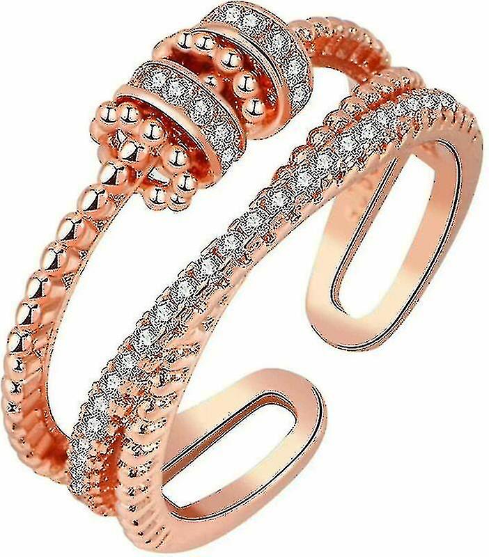 Ring mit Perlen Spinner für Mädchen Geschenk - Roségold