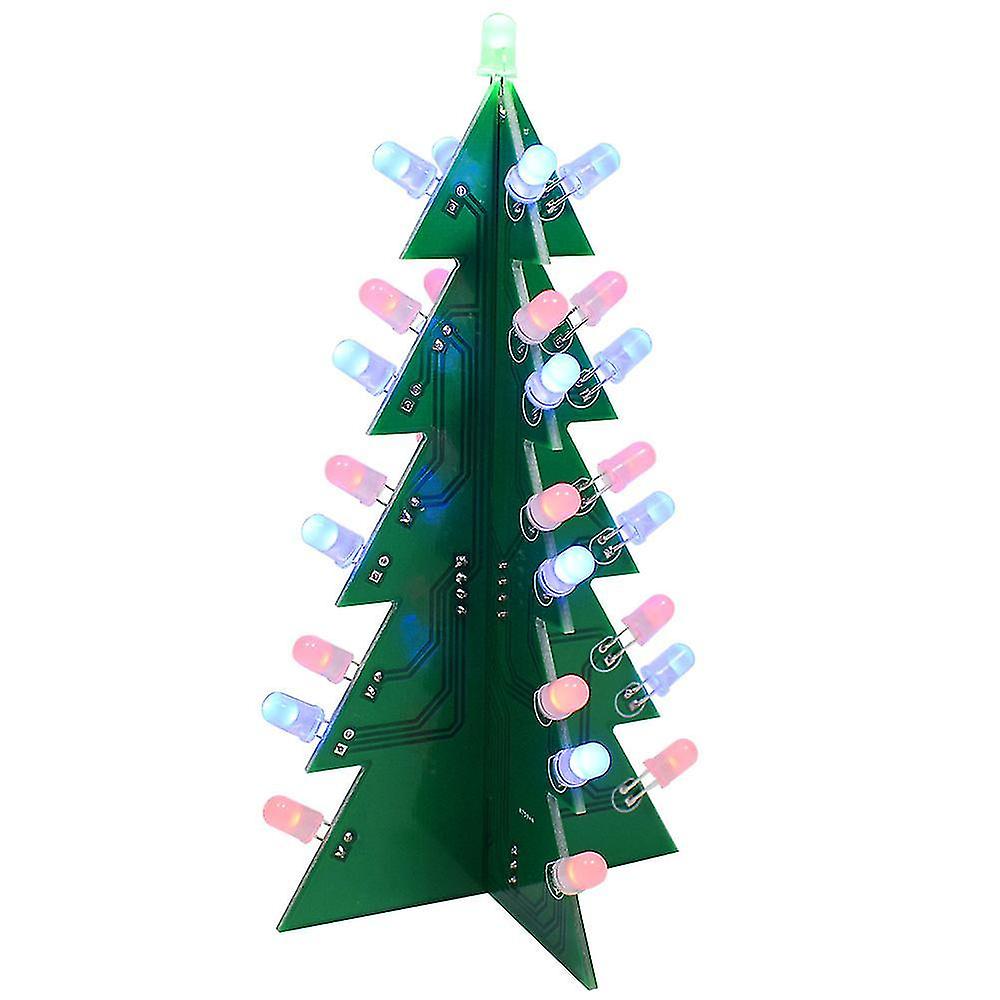 Multicolor Diy Star Effect 3d Colorful L-ed Decorative Christmas Tree Kit