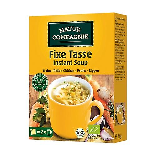 Instant organic chicken soup 2 sachets 2 packets of 17g (Chicken)