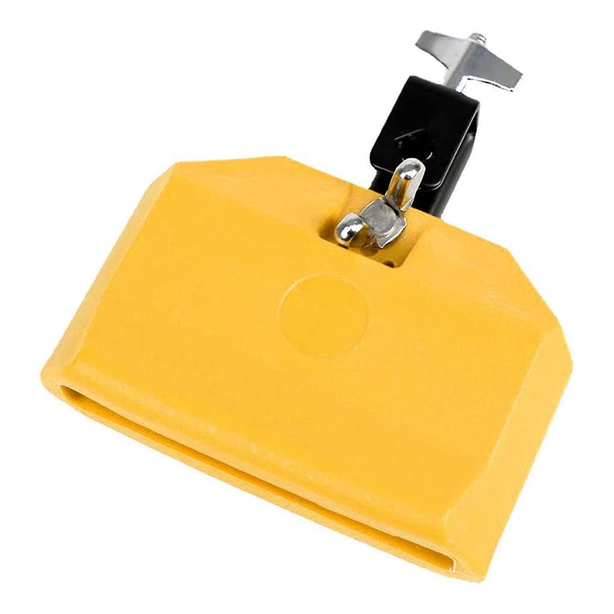 5 Inch Jam Block,Plastic Musical Percussion Block Compatible with Latin Drum Instrument (Yellow)