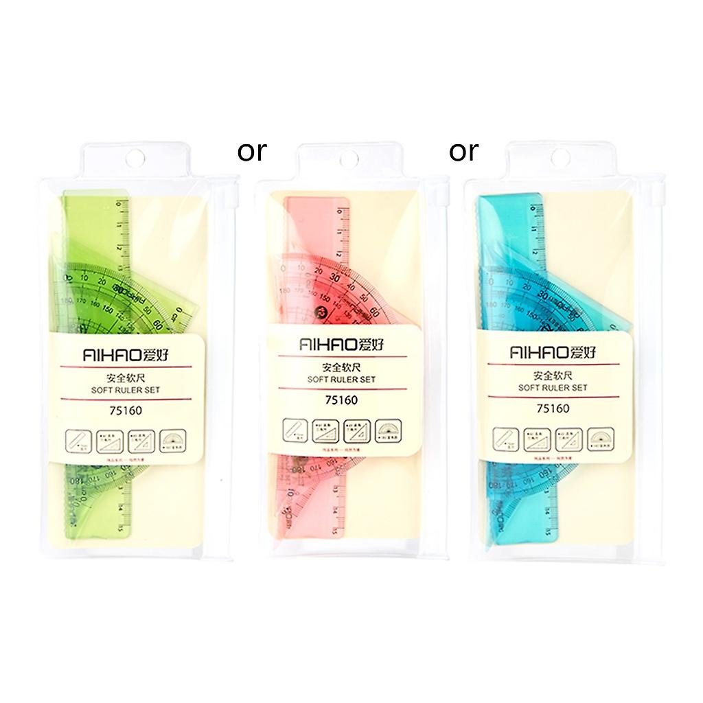 Plastic Clear Ruler Math Set Geometry Math Ruler Clear Ruler Measuring Tools