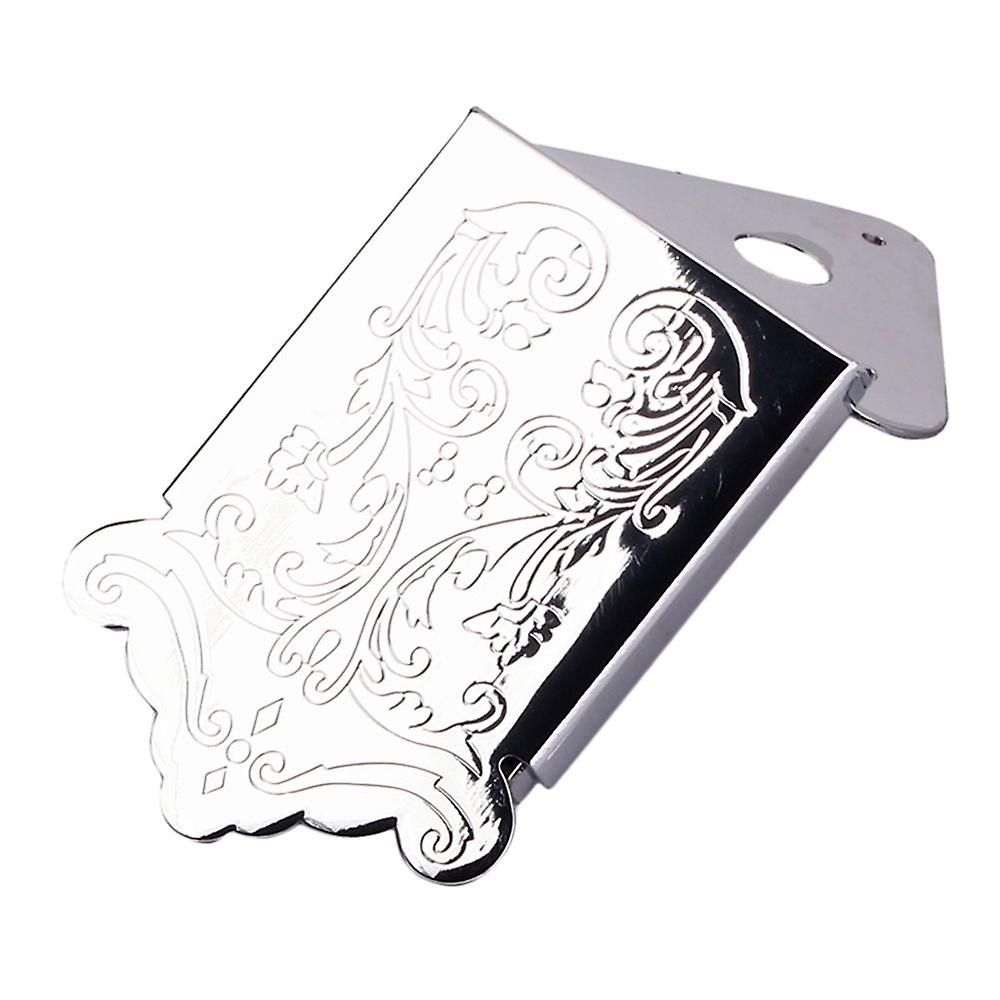 Mandolin Tailpiece Bridge 12 Hole Back For 3-6 String Cigar Box Guitar Silver