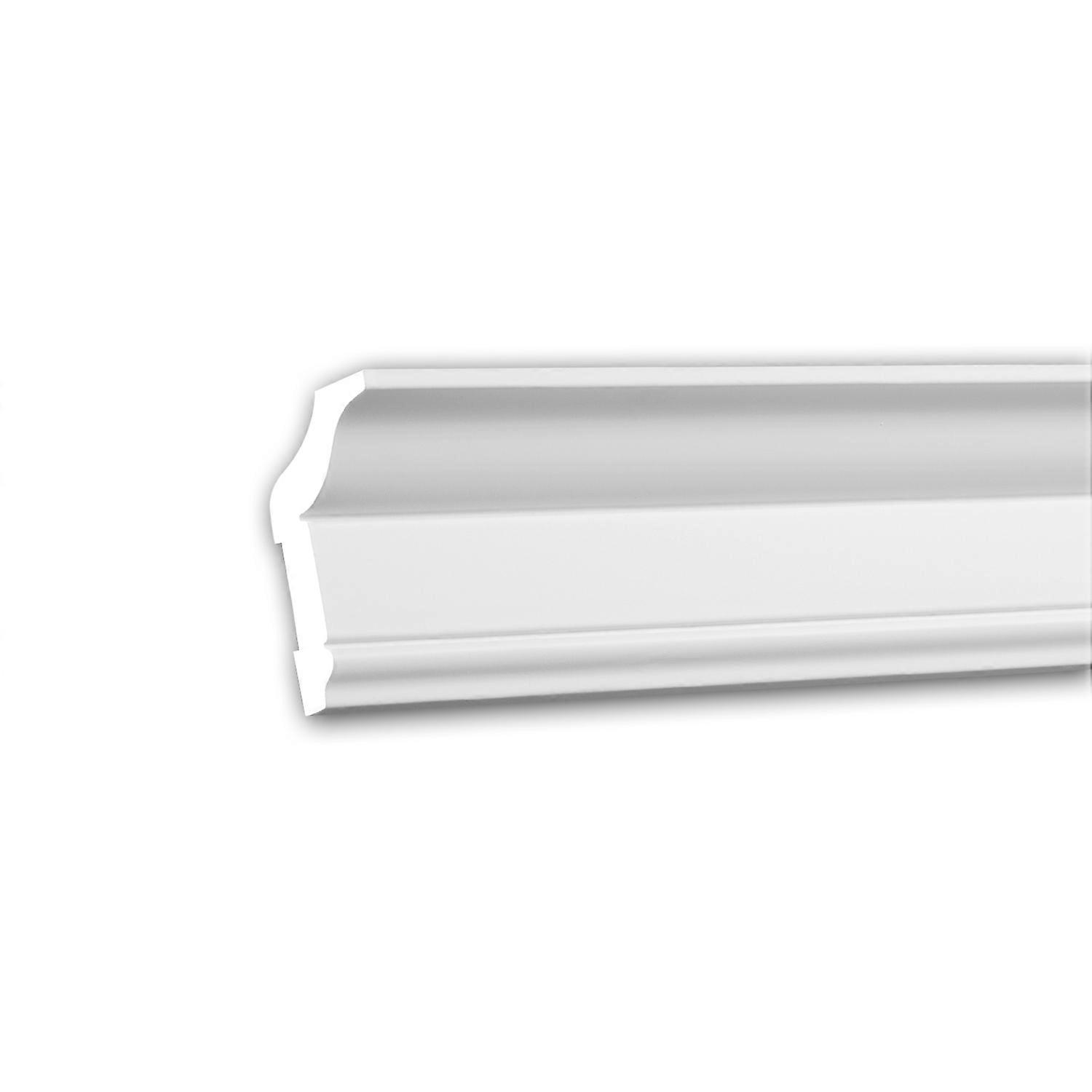 Profhome Decor 1 x Cornice moulding 150174 Profhome white Rigid polyurethane foam pre-primed lightweight, sturdy, dimensional