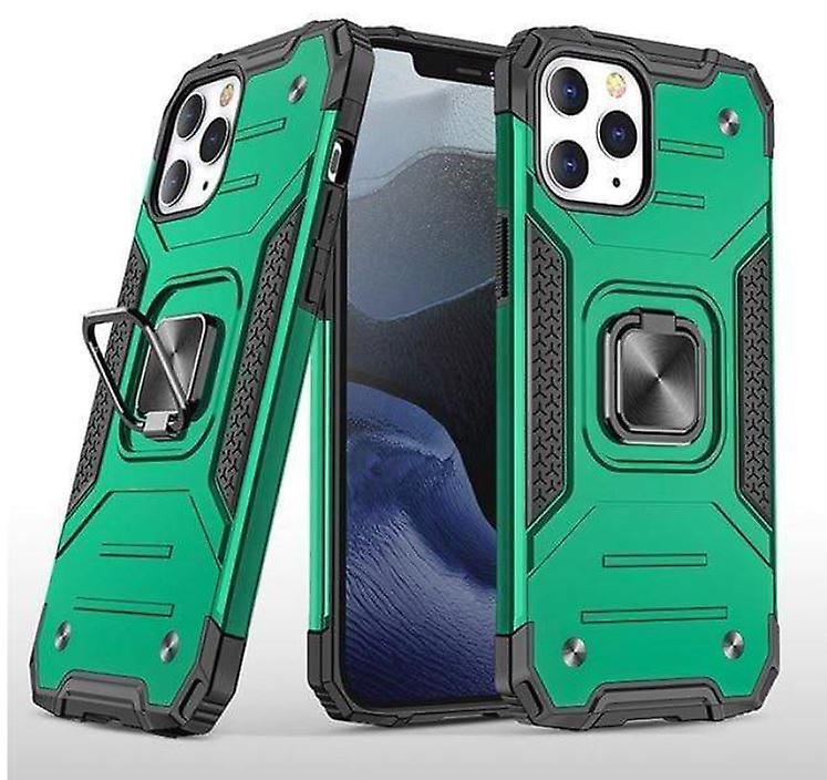 Green Shockproof Ring Case Stand Cover For Iphone X
