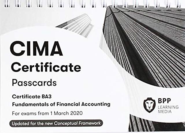 Cima Ba3 Fundamentals Of Financial Accounting by BPP Learning Media Spiral bound Book