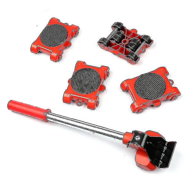 5pcs家具ムーバーショップリフティング移動ヘビーデューティ家具リムーバーリフタースライダーキットハンドトランス