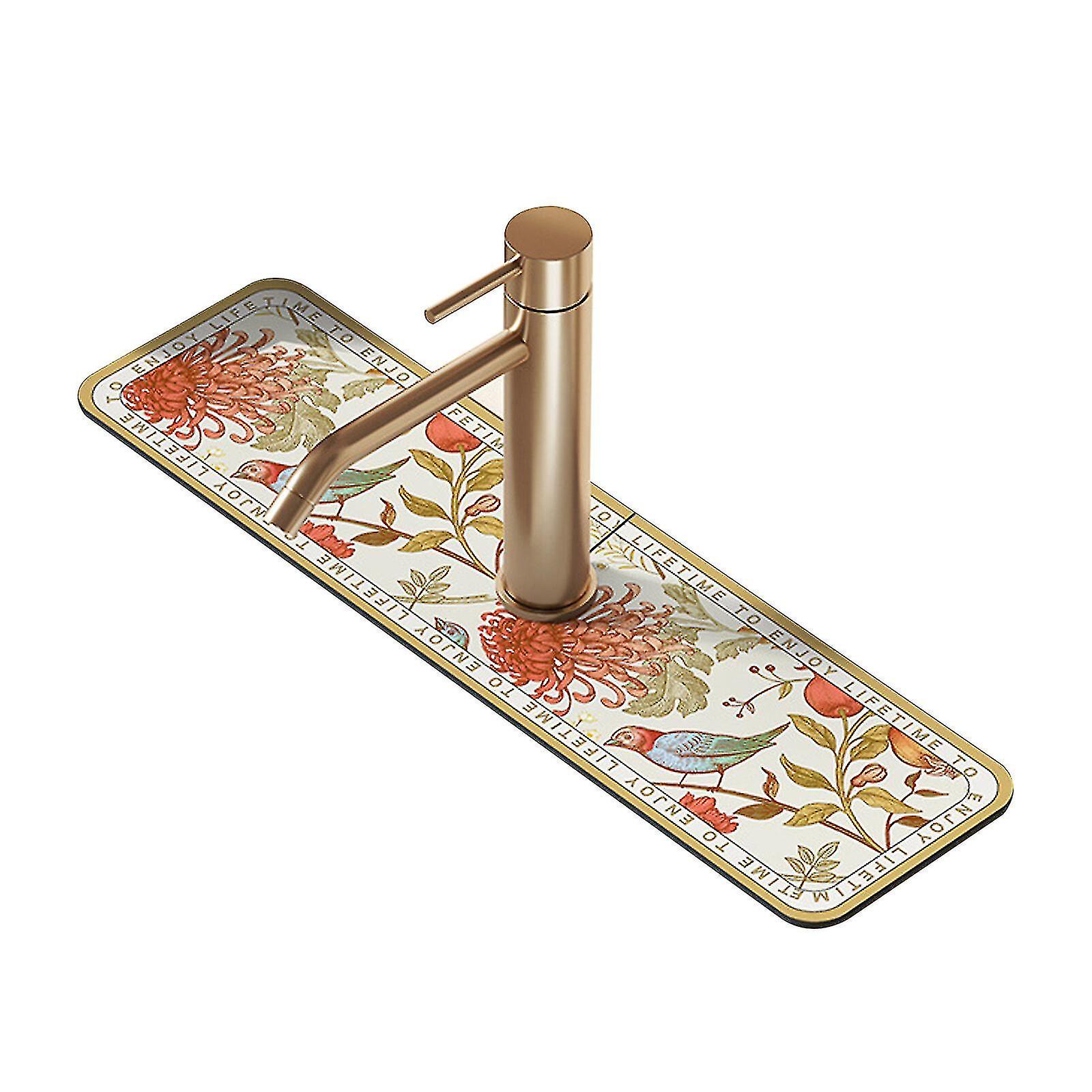Faucet Draining Mat - Vintage Soft Diatom Mud Non Slip Quick Dry Mat
