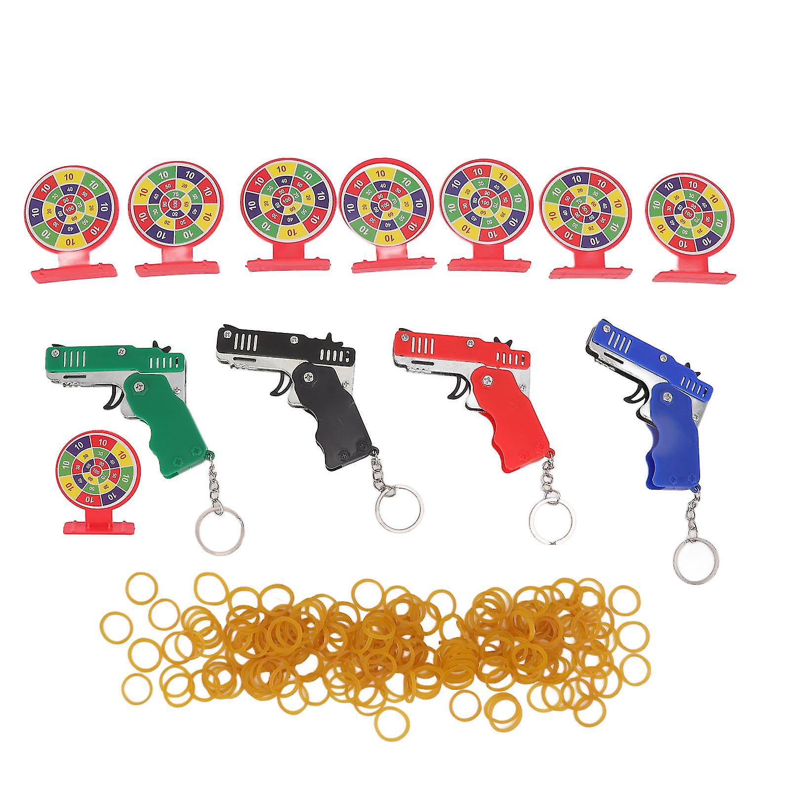4 Pack Mini Rubber Bands Foldable Portable Kids Rubber Bands with Target