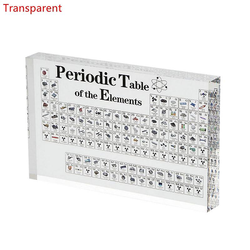 Chemical Element Display Acrylic Periodic Table Kids Teaching School Display With Real Elements Samples Letter Decoration