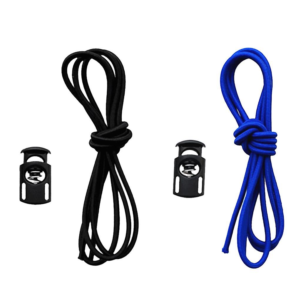 2 Pieces Elastic Swimming Goggles / Dive Mask Strap Replacement Black Blue