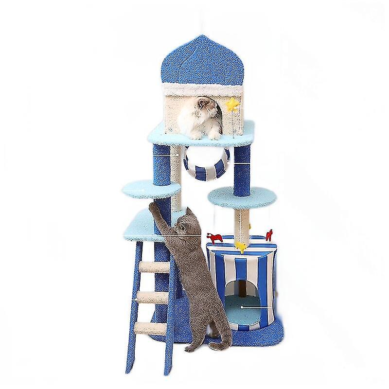 All Solid Wood Cat Climbing Frame Does Not Occupies High And Small Space Capsule Is Simple