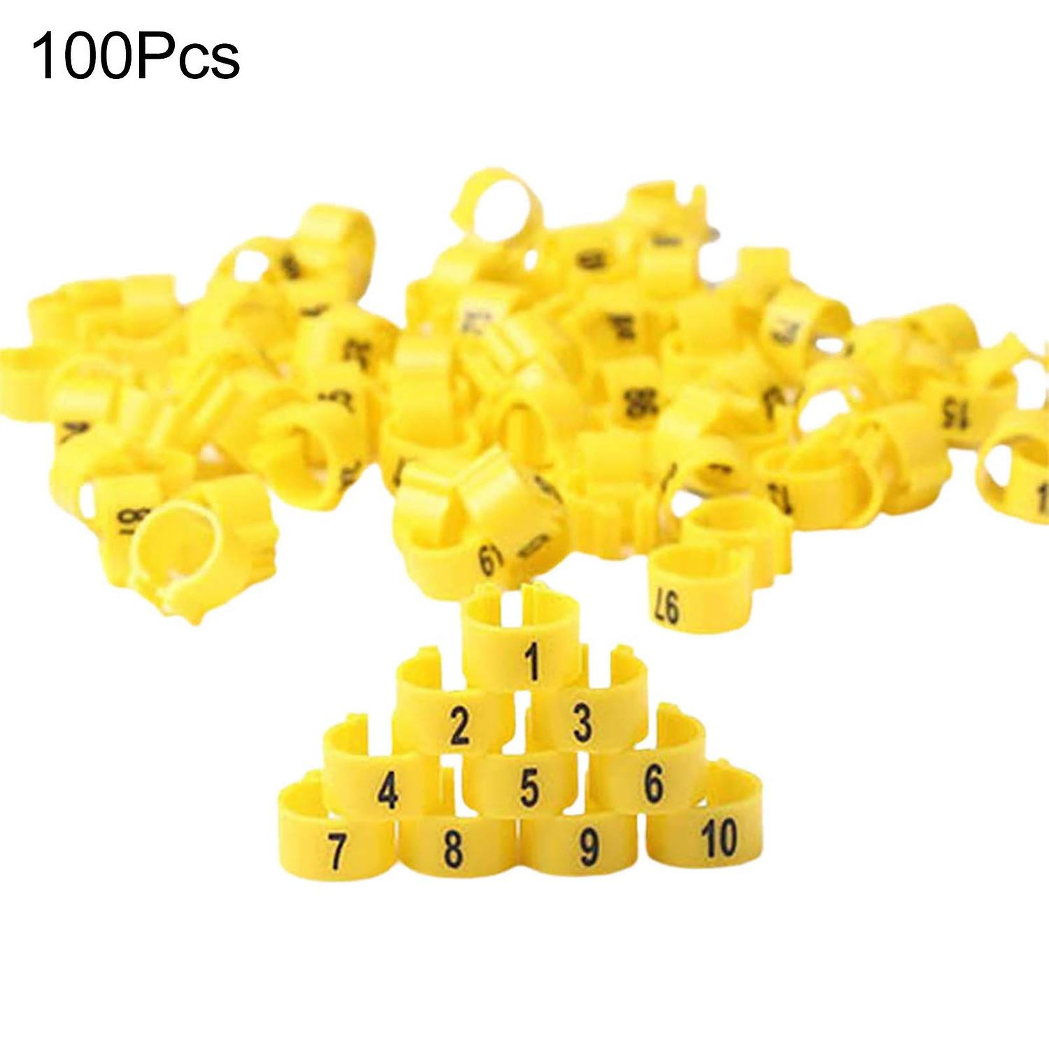 100Pcs Bird Leg Band Eco-friendly Simple to Apply Plastic Poultry Identification Band for Poultry