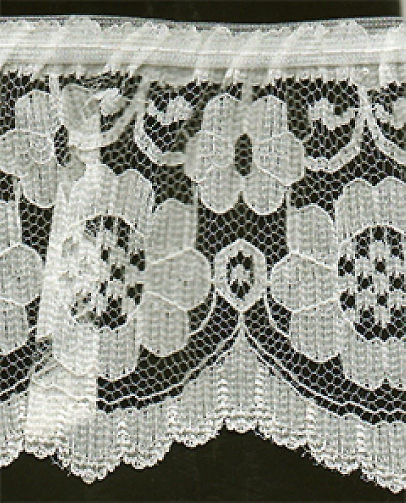 65mm Essential Trimmings Frilled Nylon Lace Trim Ivory - per metre